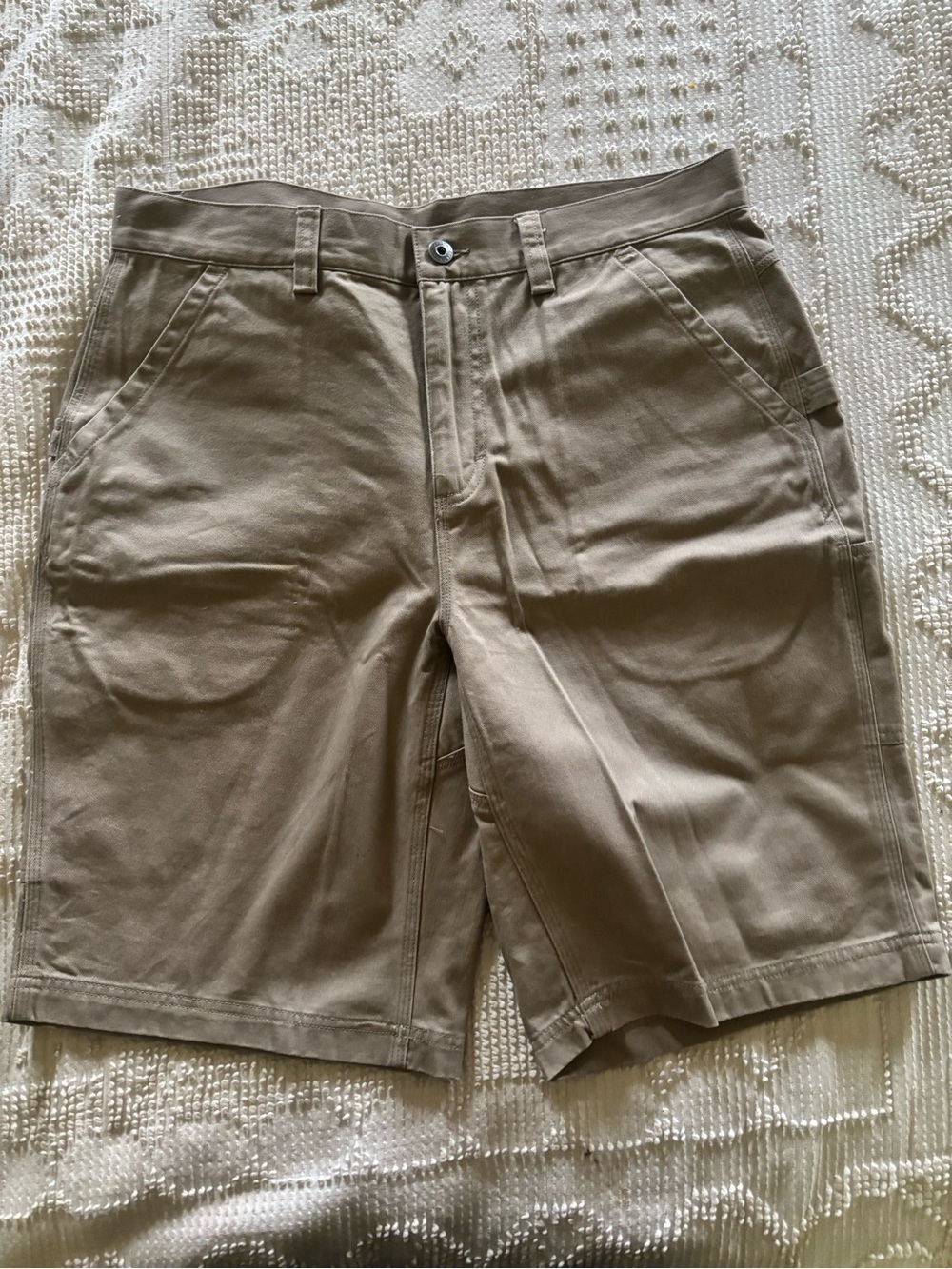 Duluth Trading Co Tan Flat-Front Men's Shorts